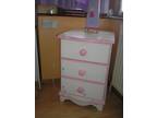 GIRLS BEDSIDE Cabinet with three drawers 17